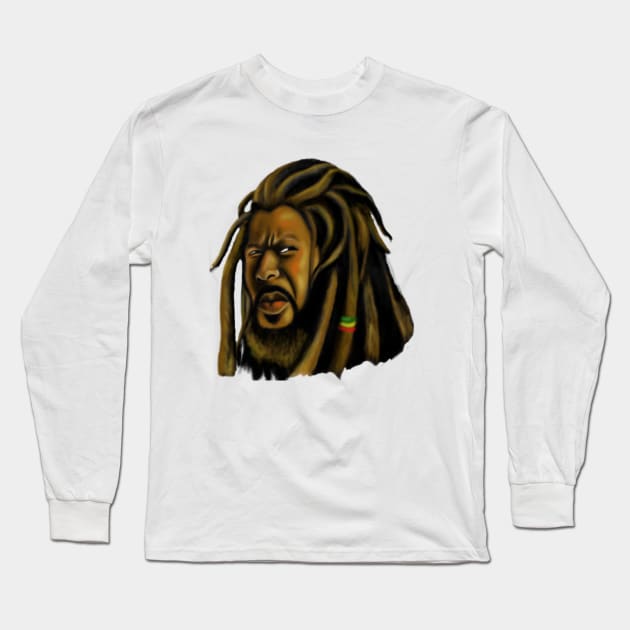 Rasta Reggae Rastafari Long Sleeve T-Shirt by Merchweaver